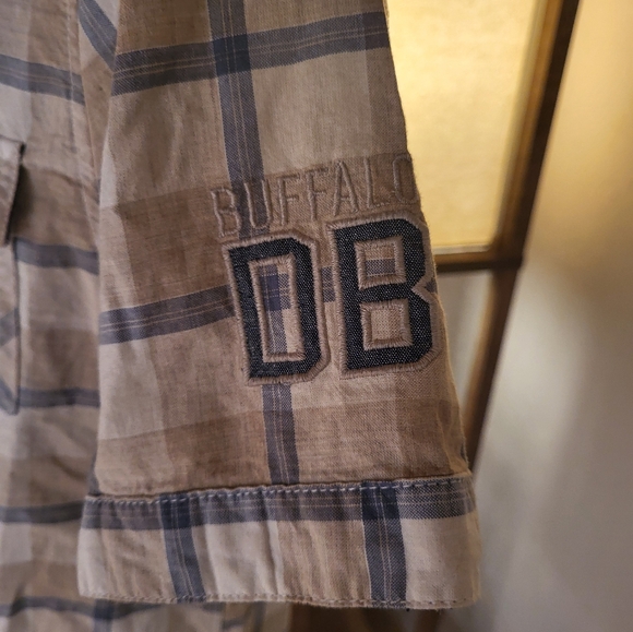 Buffalo David Bitton Teen Mens sz M short Sleeve Button Up Western Plaid - Picture 5 of 11